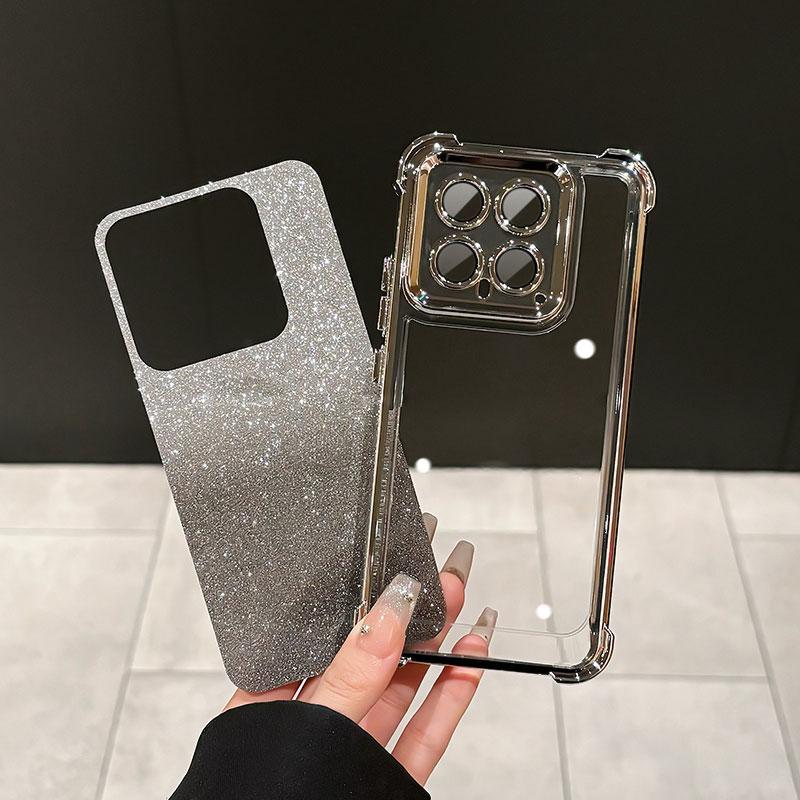 Shockproof Phone Case For Xiaomi 14 pro Case Silicone Glitter Cover For Xiaomi 13 14 ultra POCO C65 M6 pro Bling Case Xiaomi14