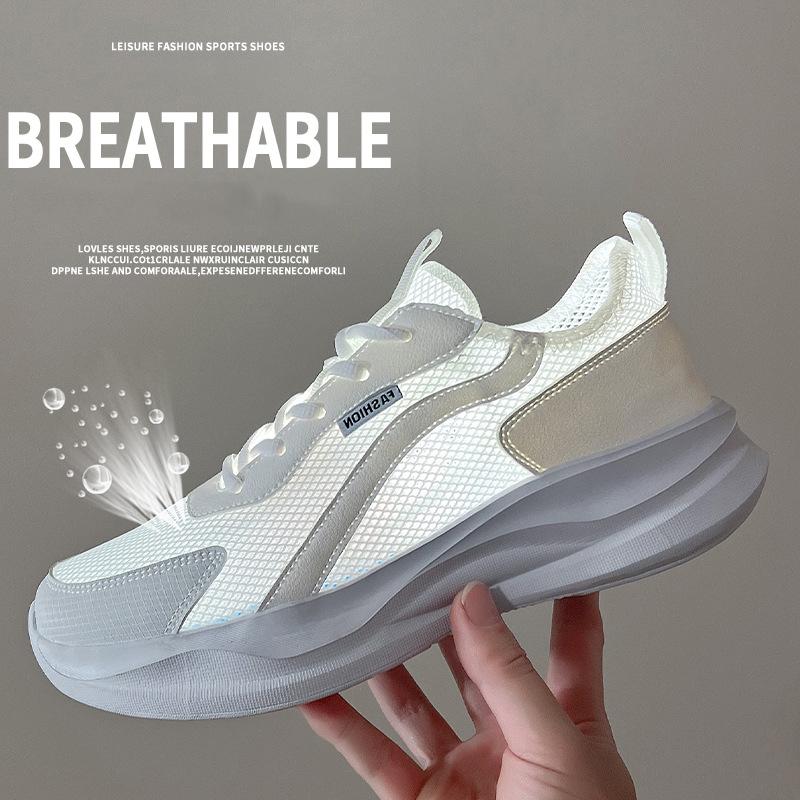 New Men's Casual Sneakers Slip on Breathable Shoes Athletic Sport Running Shoes White Comfortable Walking Training Tennis Shoes