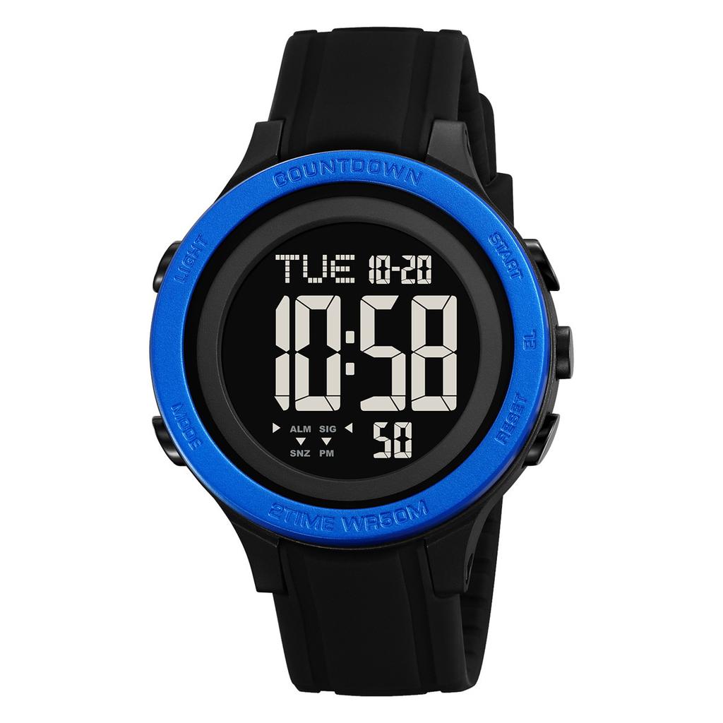 Men's Multifunctional Electronic Watch Black Outdoor Sports Fashion Watch Student Electronic Watch