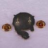 Retro Japanese Fire Fox Metal Brooch Badge