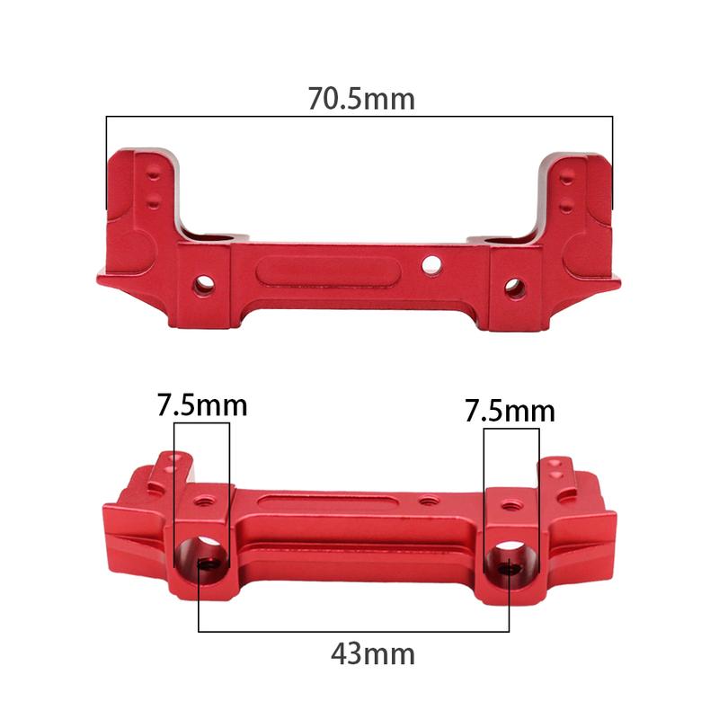 Aluminum Alloy Front Rear Rail Bumper Mounts Stand for 1/10 RC Crawler AXIAL SCX10 II 90046 90047 Metal Upgrade Parts