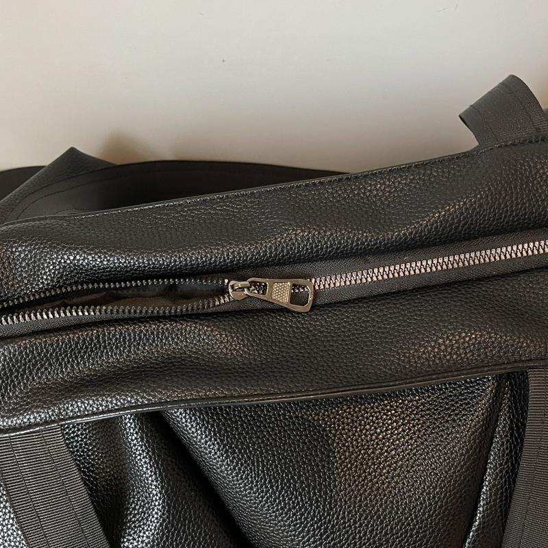 Große Kapazität PU-Tragetasche für Damen, lässige Schulterhandtasche mit Lederbesatz