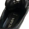 Prada 1E136N Triangle Logo, Triangle, Lace-up, Platform Sole Leather Downtown Sneakers Black Leather Women Used
