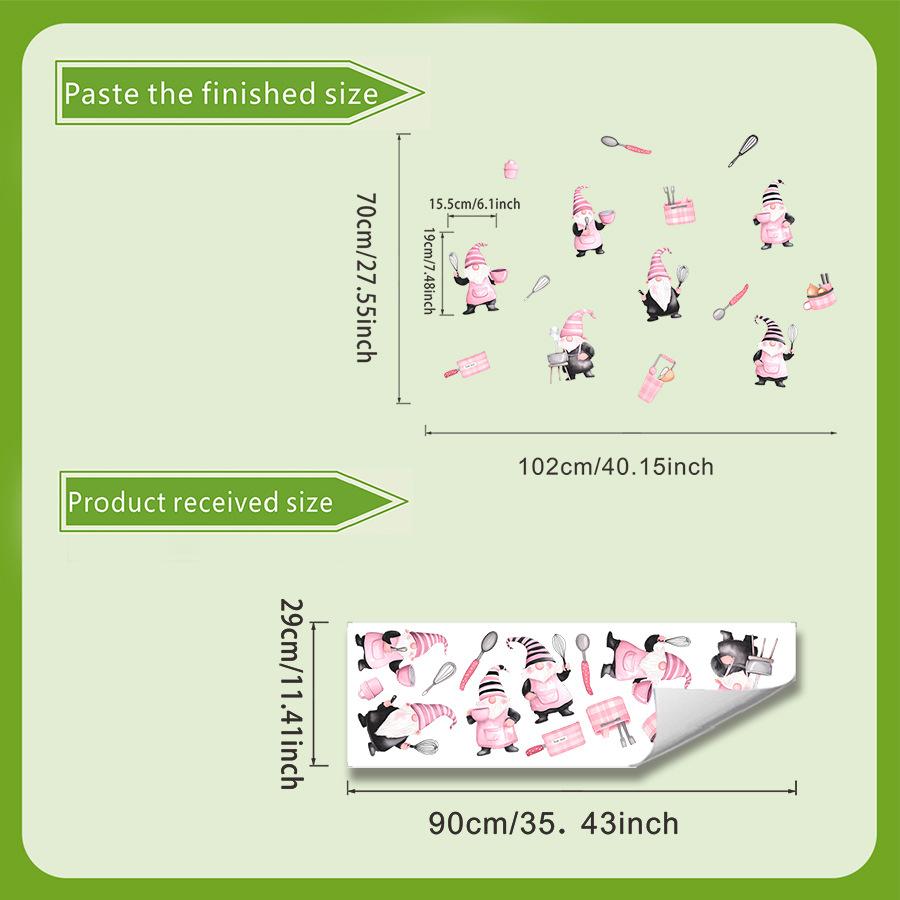 

Мультяшные гномы кухонные принадлежности наклейки на стену кухонные наклейки для украшения стен 30*90cm