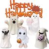 Halloween Bat Pumpkin Ghost Toy Models Decorated Tabletop Ornaments Crafts Resin
