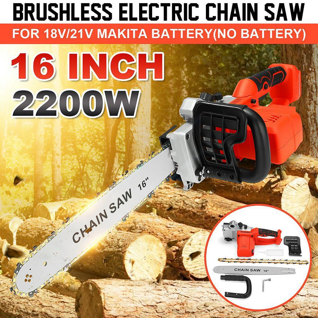 16 Inches Electric Pruning Saw Rechargeable Electric Saw Woodworking Mini Electric Saw Garden Tool For 18/21V Battery 2200W
