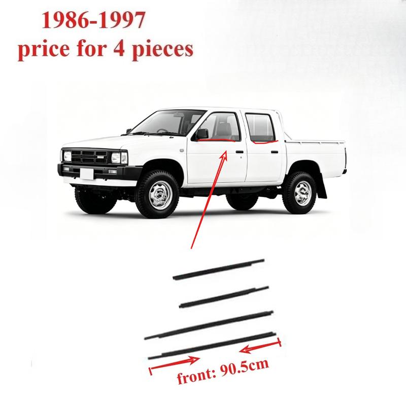 4 Pieces 4 Doors Sealing Strip OEM for Navara D21 1986-1997 Belt Moulding Trim rubber seal