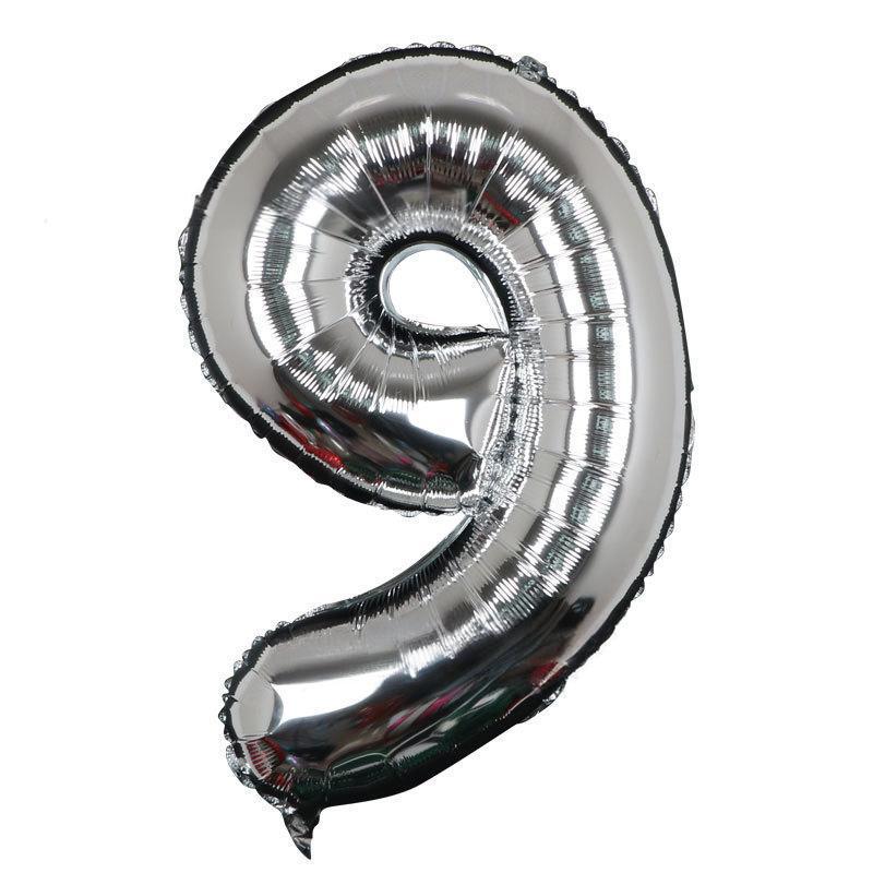 32 Inch Digital Aluminum Film Balloon, Medium Digital Gold Silver Red Black Gradual Change Color Birthday Decoration Wedding Party Balloon