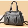 Large Capacity Tote Bag for women/Leather Womens/Ladies Ruched Leather Handbag