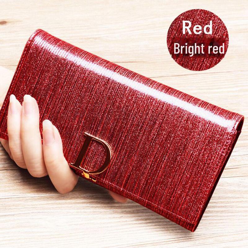 Echtes Leder Damen Langbörse - Großes Fassungsvermögen Rindsleder Europäisch & Amerikanisch Multifunktionale Schlanke Handgeldbörse