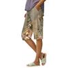 Women's Summer Fashion Retro Floral Polka Dot Print Knee Length Lightweight Elastic Waist Casual Pocket Shorts