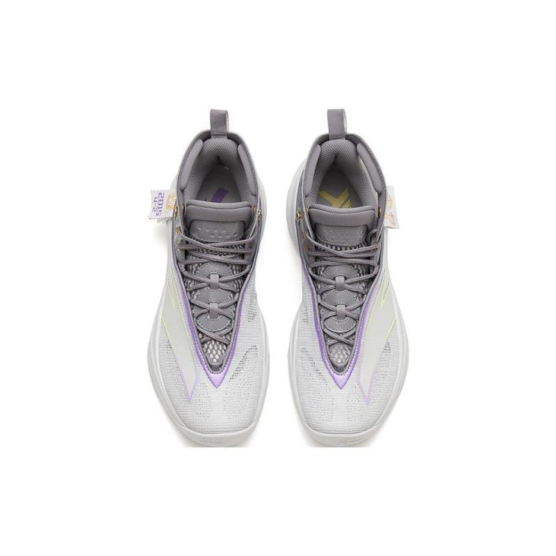 Anta KT8 Starlight Slip Resistant, Abrasion Resistant, Lightweight High Top Basketball Shoes Men's Purple Silver Sneakers 112321101-3