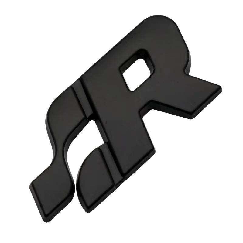 

Car Metal SR Logo Front Grille Badge Emblem Rear Trunk Decals Sticker For SR32 SR35 SR36 MK4 MK5 MK6 SR-Badge(Black)