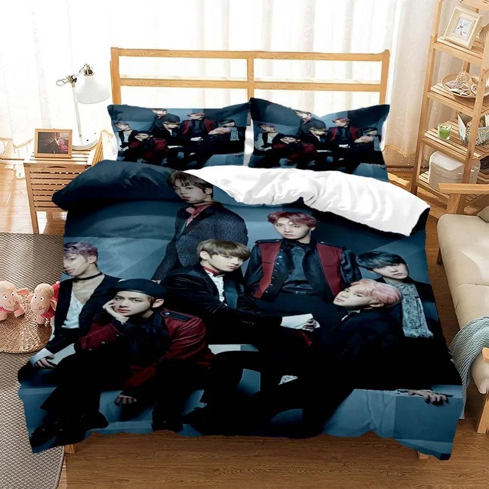 Fashion Men's Top Tier Singer Printed Bedding Set for Youth Queen Bedding Set Quilt Cover Bedding Set for Youth