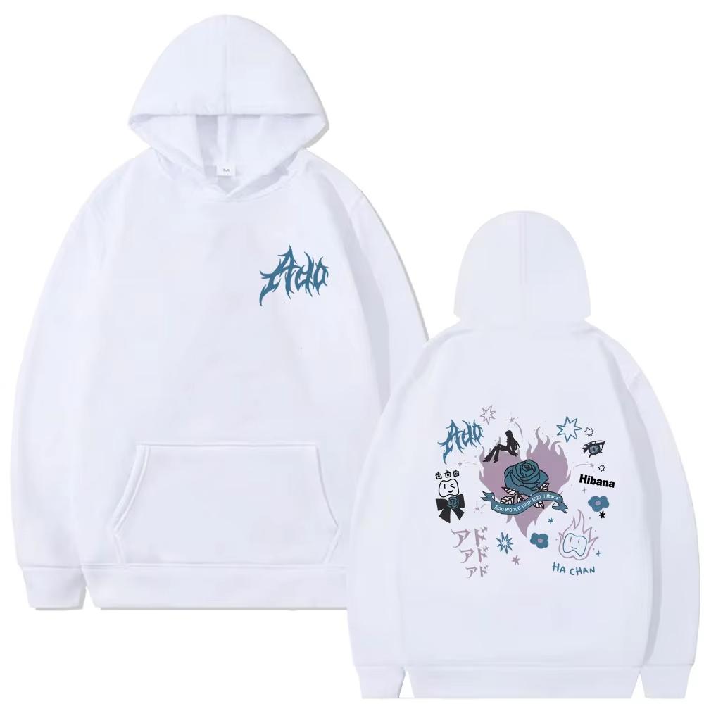 Ado World Tour Hibana Printed Hoodie Men Women Clothing Fashion Japanese Style Pullover Man Vintage Hooded Tracksuit