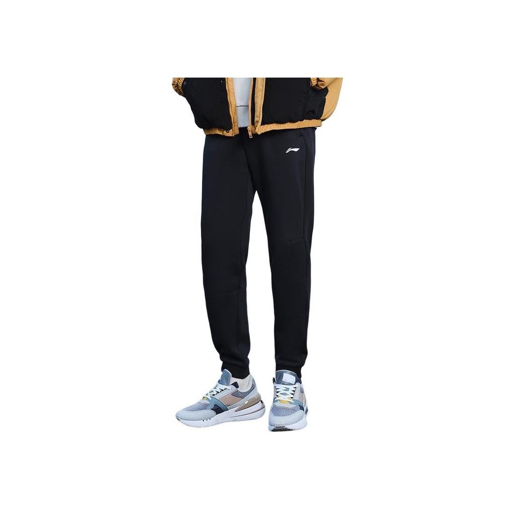Li-Ning Simple Versatile Sports Fitness Fleece Warm Casual Pants Men bottoms AKLC326-1
