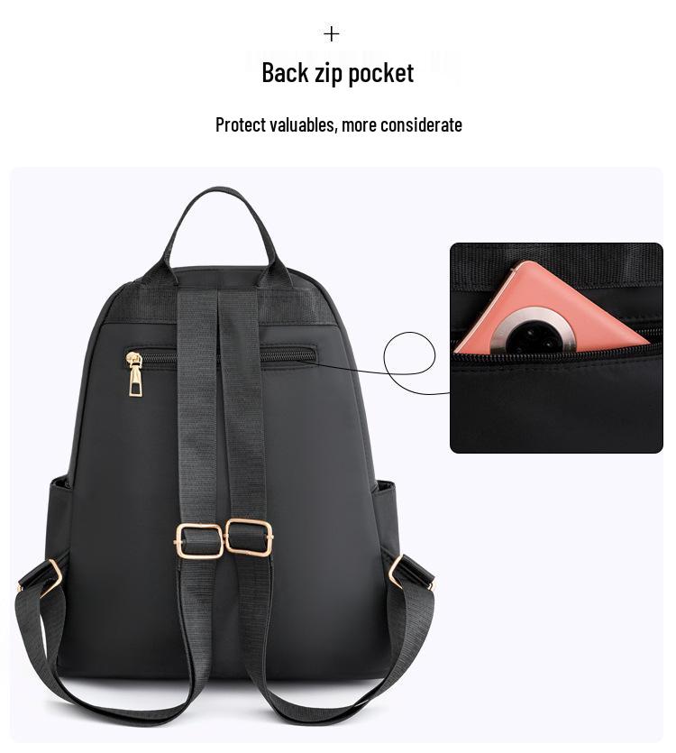 Korean Style Women's Large Capacity Diamond Pattern Backpack