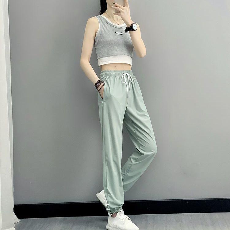 Breathable Quick-drying Sports Pants for Women's Summer Outdoor Running Pants