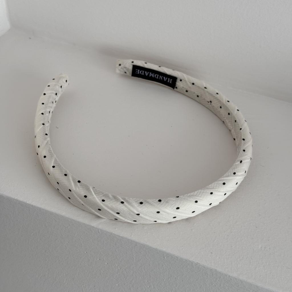 Niche Design Black Polka Dot Retro Headband Women Girls Hair Bands Elegant Hairband for Daily Versatile Korean Hair Accessories