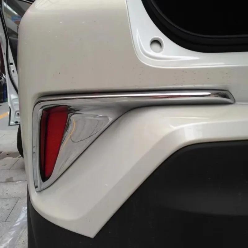 For Toyota CHR C-HR 2016 2017 2018 19 20   ABS red  front Rear Fog Light Foglight Lamp Cover Trim Foglamp Reflector sticker
