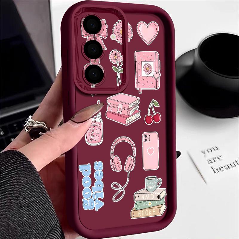 Candy Color Love Hearts Case For Samsung S26 S25 Ultra S24 S23 S22 Plus S21 FE A54 A15 A35 A55 A16 A36 A56 A17 A27 A37 A57 Shockproof Bumper Cover