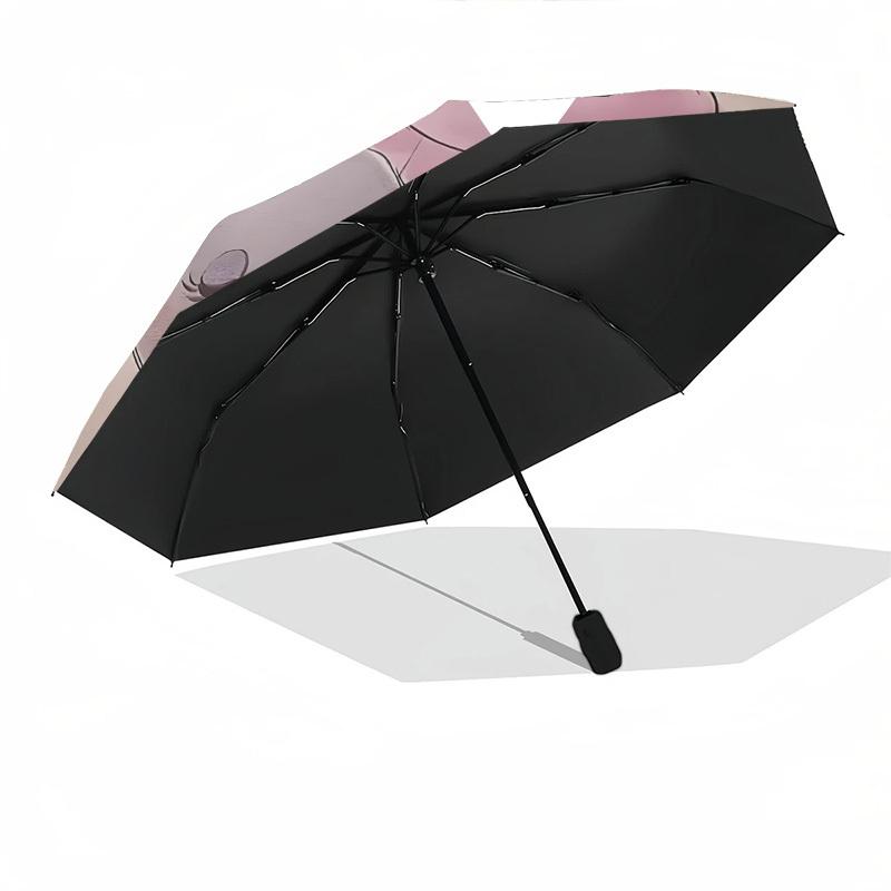 Dumbo and his mother Themed Automatic Opening and Closing Umbrella, Brightly Colored 8-rib Portable Umbrella, Suitable for Men and Women, A Perfect Gi
