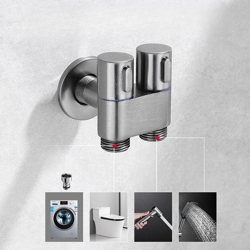 Toiletten-Bidet Hygienische Dusche für Badezimmer Duschkopf Doppel-Auslass Winkelventil Badezimmerzubehör Bidet-Toilettensitz