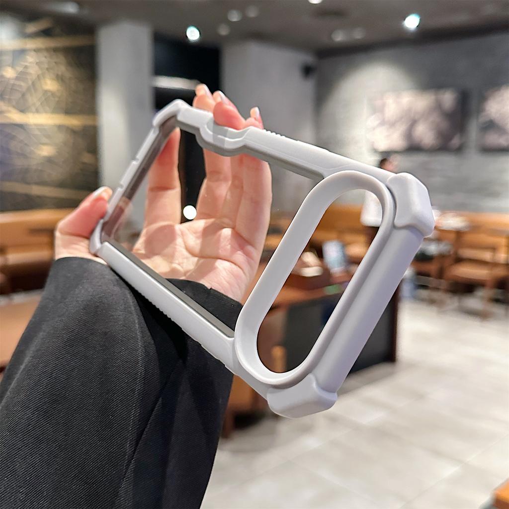 For iPhone 17 Air Case Clear Detachable 2 in 1 Shockproof TPU+PC Phone Back Cover