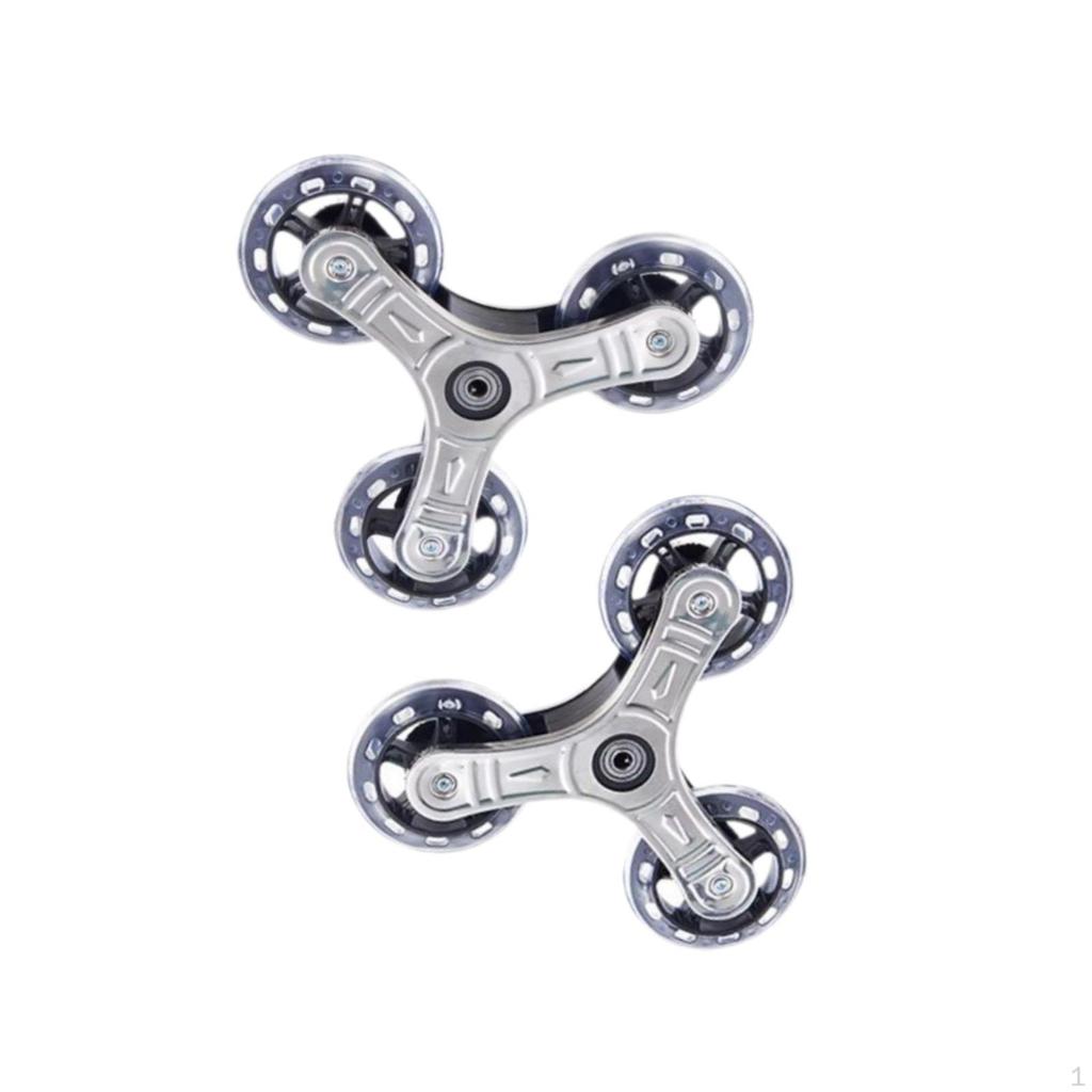 2x Trójkątne Kółka do Wchodzenia po Schodach Wspinacz Wielofunkcyjne Łatwe w Montażu Akcesoria do Wózka