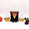 850mL Diamond Wine Glass Bottle Wine Set Suit With Wooden Base Whisky Decanter Originalityfor Bar Home Ornament Gift