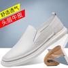 The first layer of cowhide summer new men's leather shoes genuine leather men's casual shoes breathable men's shoes white shoes