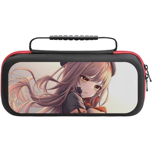 NIKKE Nintendo Switch Case with Goddess of Victory: Game Console Storage Bag, Stain-Resistant, Shock-Resistant, Full Protection, Holds 20 Game Cards,