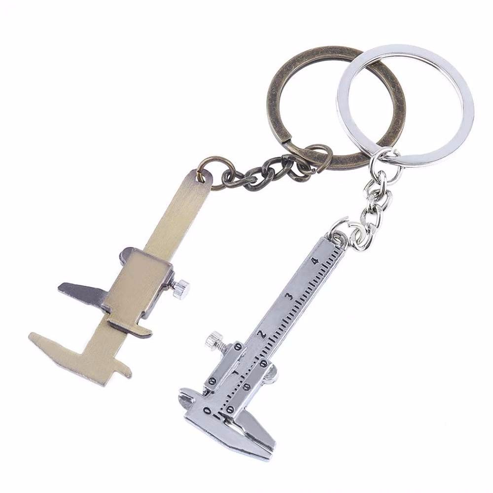 Ruler Mini Vernier Caliper Car Keychain Vernier Caliper Keychain Key Chain Keyring Measuring Gauge