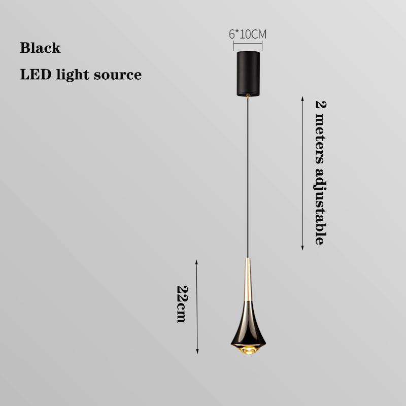 Nordic creative personality bar LED chandelier designer likes simple home bedroom bedside lamp living room study decorative lamp