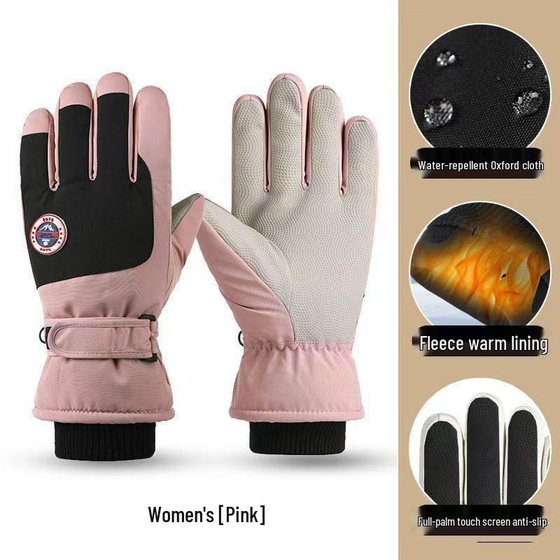 Unisex Winter Ski Gloves - Warm, Waterproof, Windproof, Anti-Slip, Wear-Resistant for Cycling & Riding