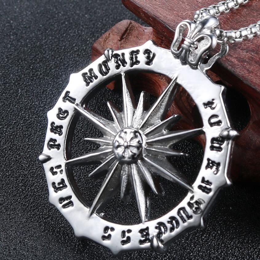 Necklace Men'S Hip Hop Trend Brand Sun God Necklace Personality Trend Street Dance Style Sweater Chain Pendant
