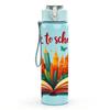 1PC Back To School Book Art Print 750ml Color Plastic Sports Water Bottle Leakproof Flip Straw Lid Suitable for Sports Office Home Use