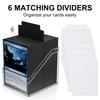Mlikero Card Deck Case, 6-Pack Acrylic Commander Deck Box, Holds Over 100 Sleeved Cards, Includes 6 Dividers, Clear Card Storage Box for MTG, TCG, and
