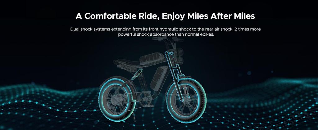 ENGWE M20 Off-road Electric Bike with 20*4.0 Wide Tire - 750W Motor - 48V 13Ah Single Battery, Range Up To 75 Km