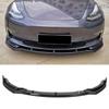 3PCS Front Bumper Lip Spoiler Reduce Wind Resistance Abrasion Resistant Replacement for     2017 to 2023