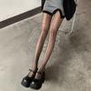 Calze Nere Sexy in Seta con Gambe a Gamberetto Davanti e Dietro, Calze con Fondo Incrociato, Sottili e Ultra-sottili