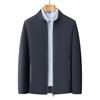 Men's Double-Sided Stand-Collar Jacket - Spring & Autumn Business Casual Coat for Middle-Aged Dads