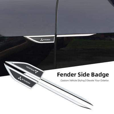 Metal Stickers 2Pcs Car Body Decoration Stickers For Mitsubishi Lancer Ralliart ASX Mirage Pajero Xpander Attrage