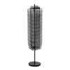 Rotating Brochure Display Rack, 30 Pockets Mesh Magazine Literature Display Stand, Portable Floor Standing Magazine Rack, Metal Newspaper Catalog