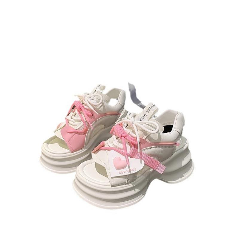Ladies Retro Platform Open-toed Sandals