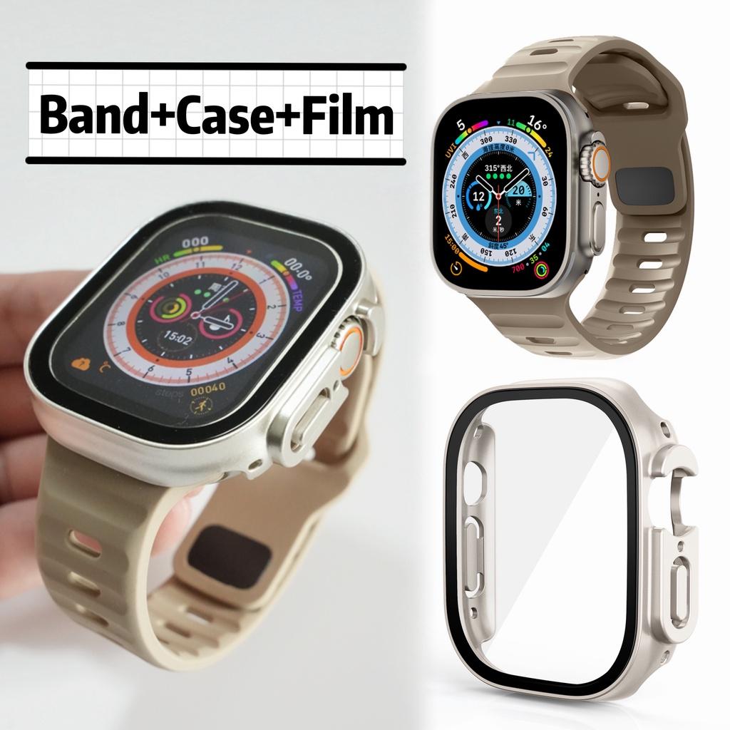 

Силиконовый спортивный ремешок + Чехол для Apple Watch Ultra 3 49 мм 46 мм 45 мм 44 мм 42 мм 41 мм 40 мм 38 мм для iWatch Серии 11 SE 3 10 9 8 7 6 5 44mm Series 4 5 6 SE