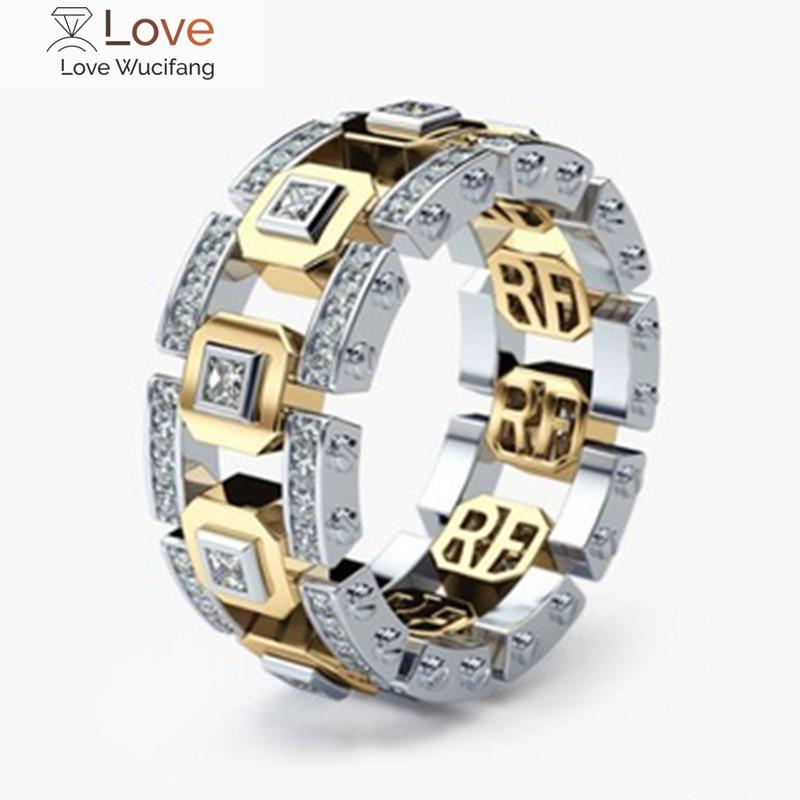 

Кольцо с квадратным цирконием из розового золота для мужчин, обручальные кольца для женщин, ювелирное кольцо для мужчин, женское обручальное кольцо для мужчин, панк-винтаж 6