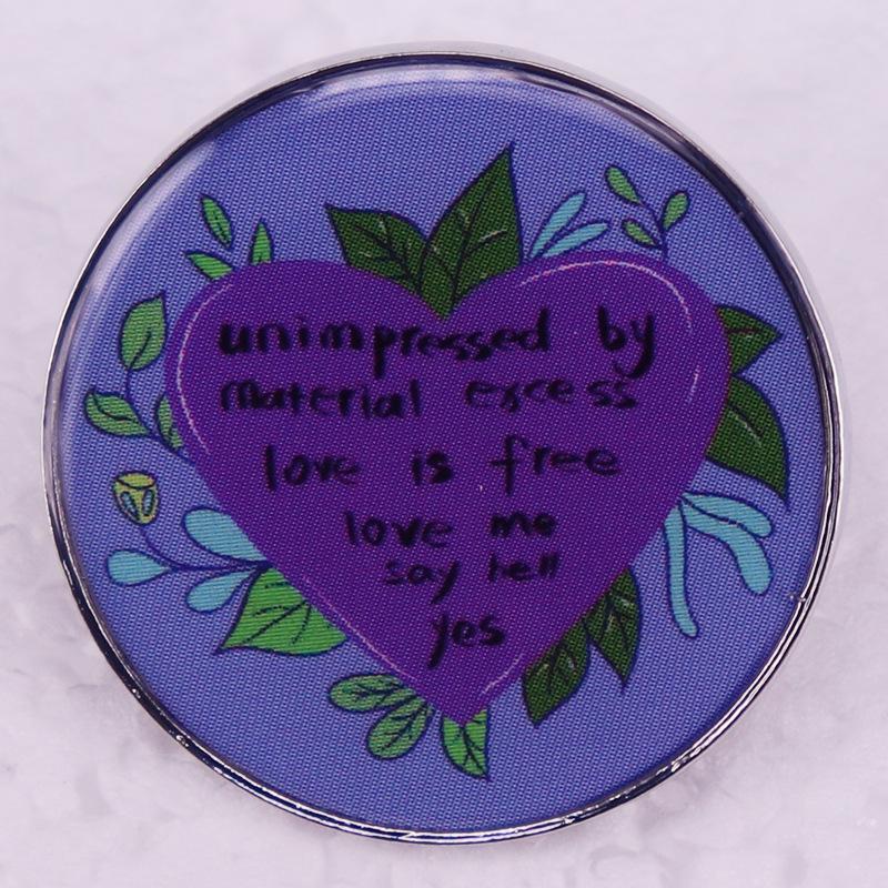 

Purple Heart Pattern Brooch: Red Pepper Band Lyrics Art Badge
