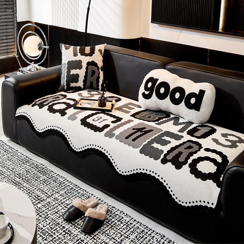 

Modern Simple Sofa Cover Cloth, High-End Four-Season Universal Sofa Seat Cushion New Special-Shaped Non-Slip Sofa Cushion 90*90cm