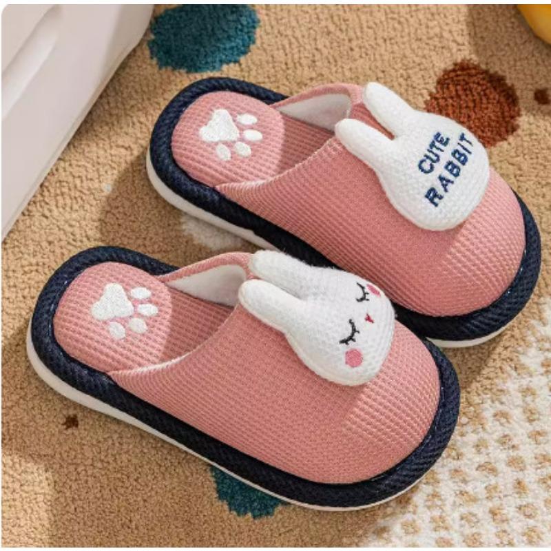 

Милые детские осенне-зимние теплые нескользящие хлопковые тапочки 24-25 inner length 15cm розовый